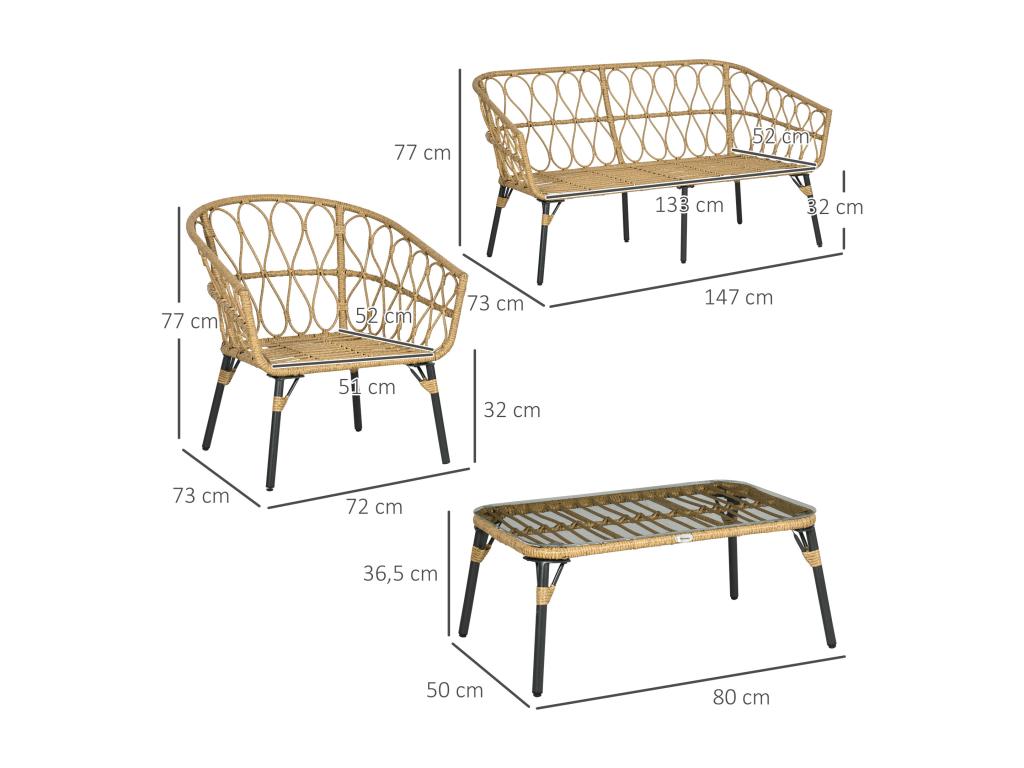 Outdoor Patio Set - Gray - 468611