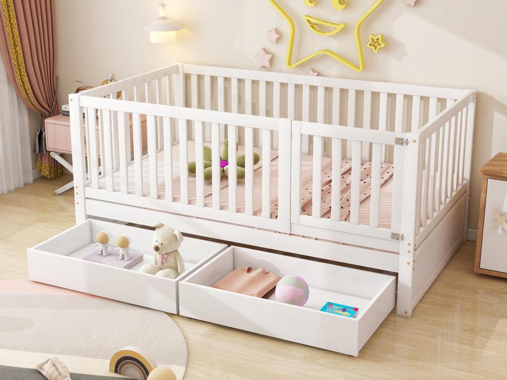 Solid Wood Home Furniture 90 x 200 cm - White