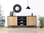 Sideboard 82 x 200 x 45 cm - Black