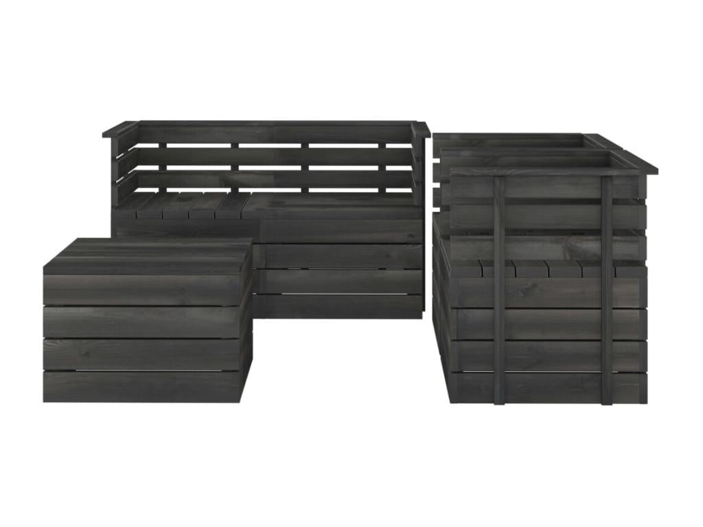 Solid Pine Wood Home Furniture - Gray