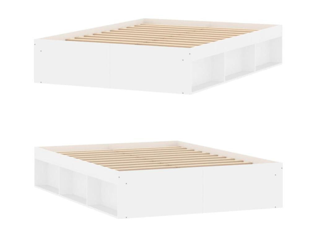 Bed Frame 135 x 190 cm - White