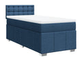 Fabric Slatted Bed Base 100 x 200 cm - Blue