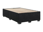 Velvet Slatted Bed Base 120 x 190 cm - Black