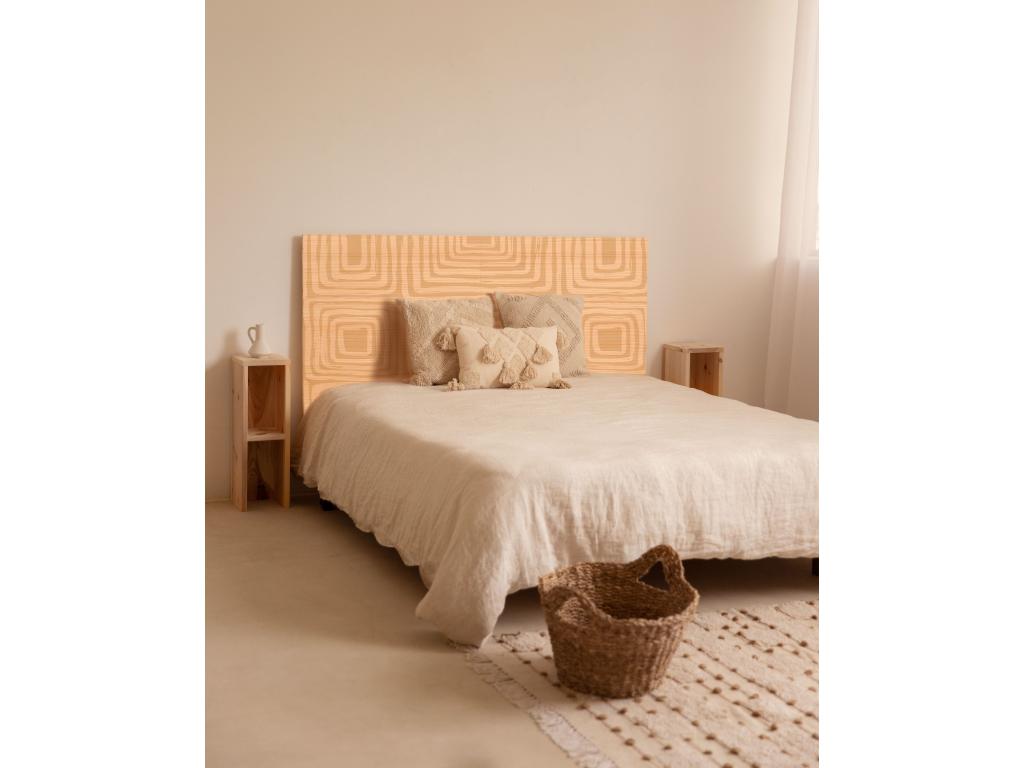 Solid Pine Wood Headboard 200 x 80 cm - Gold