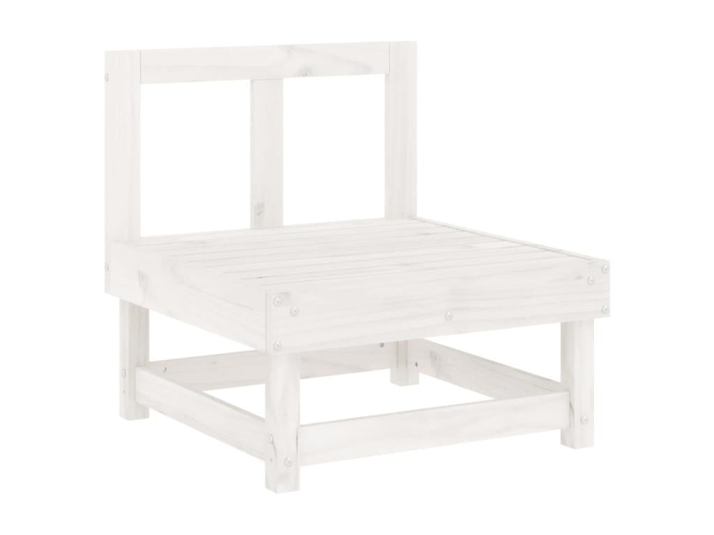 Solid Pine Wood Outdoor Patio Set - White - 583297