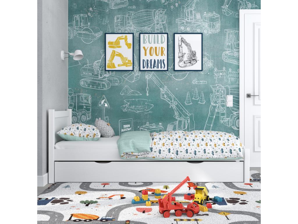 Trundle Bed 100 x 190 - White