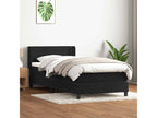 Velvet Slatted Bed Base 80 x 220 cm - Black
