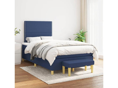 Fabric Slatted Bed Base 120 x 190 - Blue