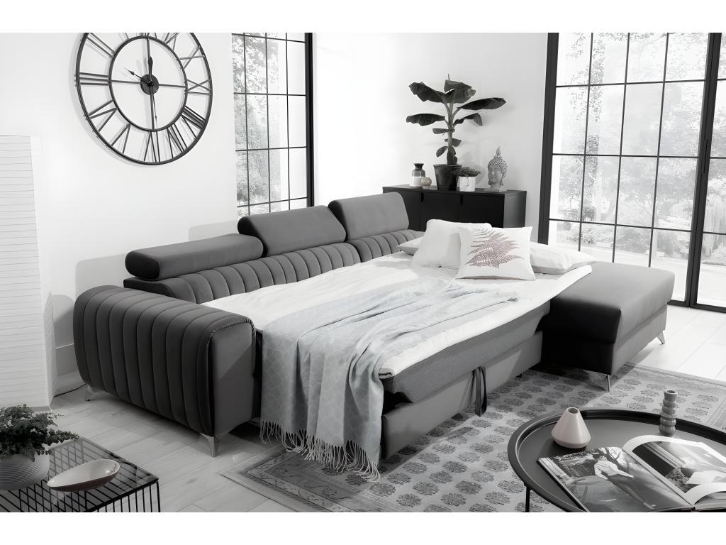Fabric Sectional Sofa - Gray