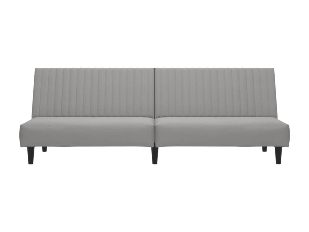 Velvet Sofa - Light Gray