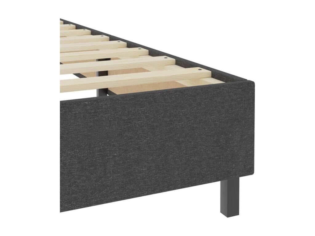 Fabric Slatted Bed Base 160 x 200 cm - Gray