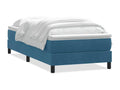 Velvet Slatted Bed Base 80 x 220 cm - Blue