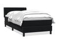 Velvet Slatted Bed Base 80 x 220 cm - Black