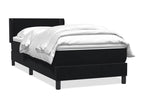 Velvet Slatted Bed Base 80 x 220 cm - Black