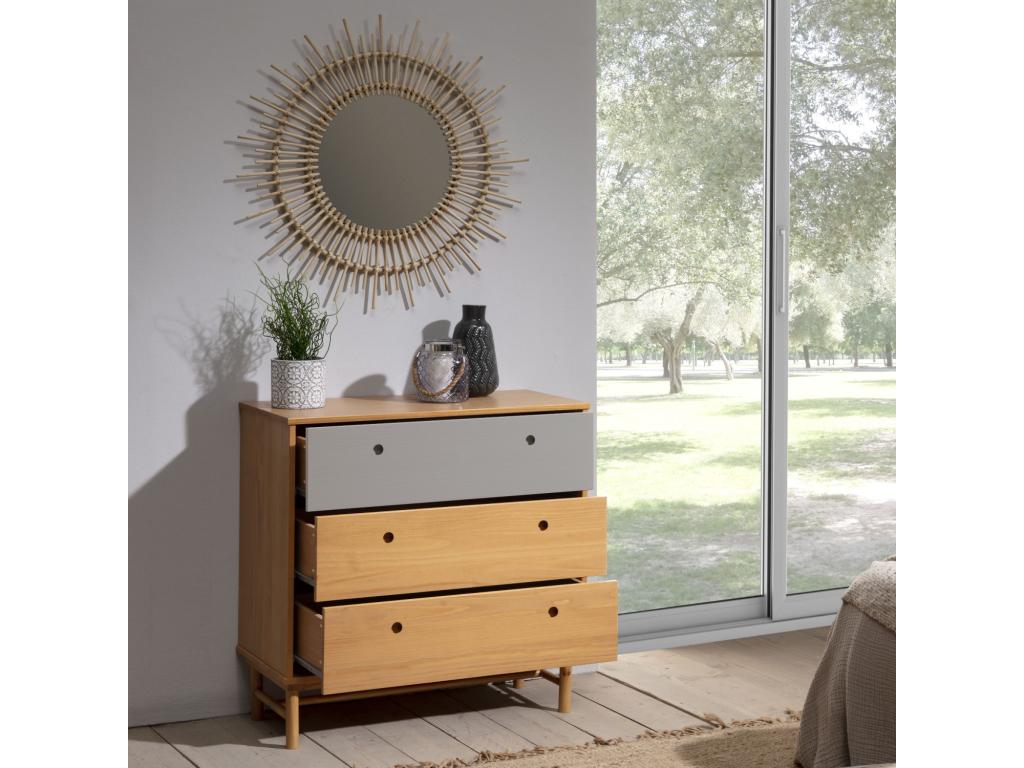 Solid Wood Dresser - Brown