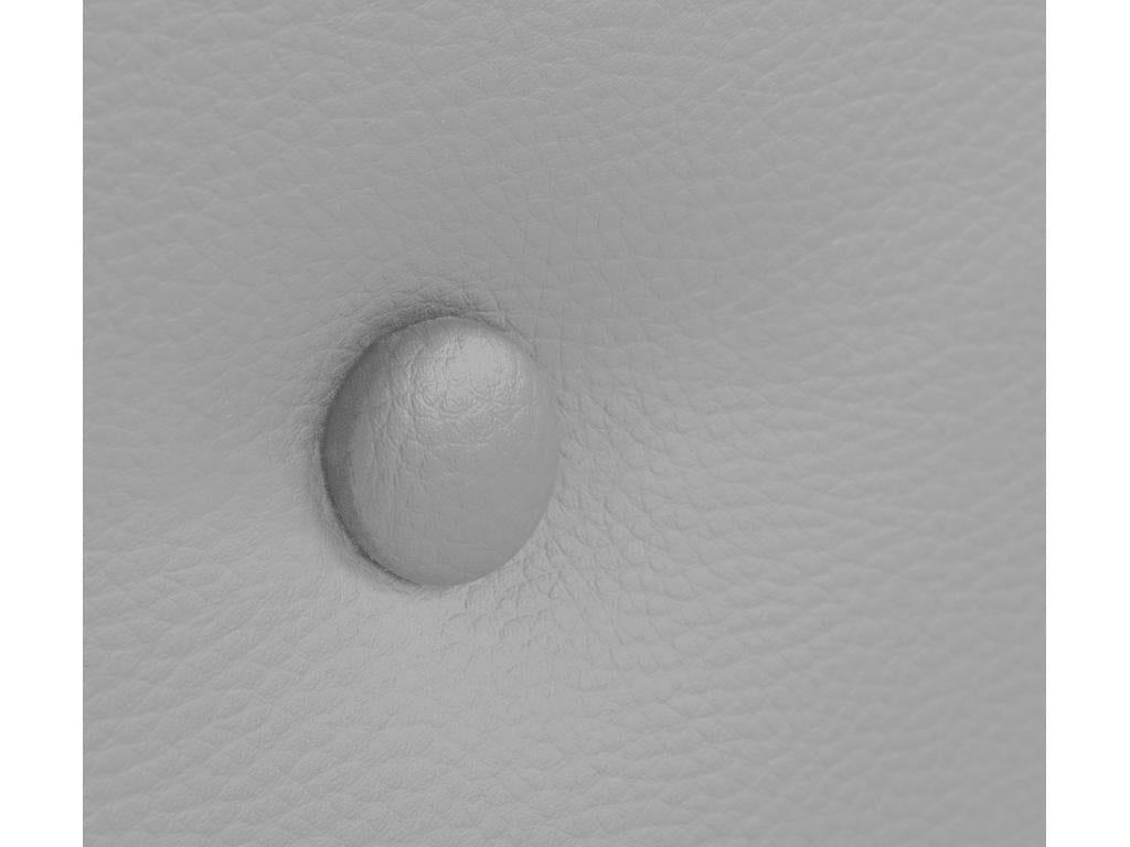 Faux Leather Headboard 110 x 105 cm - Light Gray