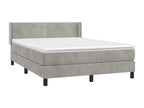 Velvet Slatted Bed Base 140 x 190 cm - Gray - 508934