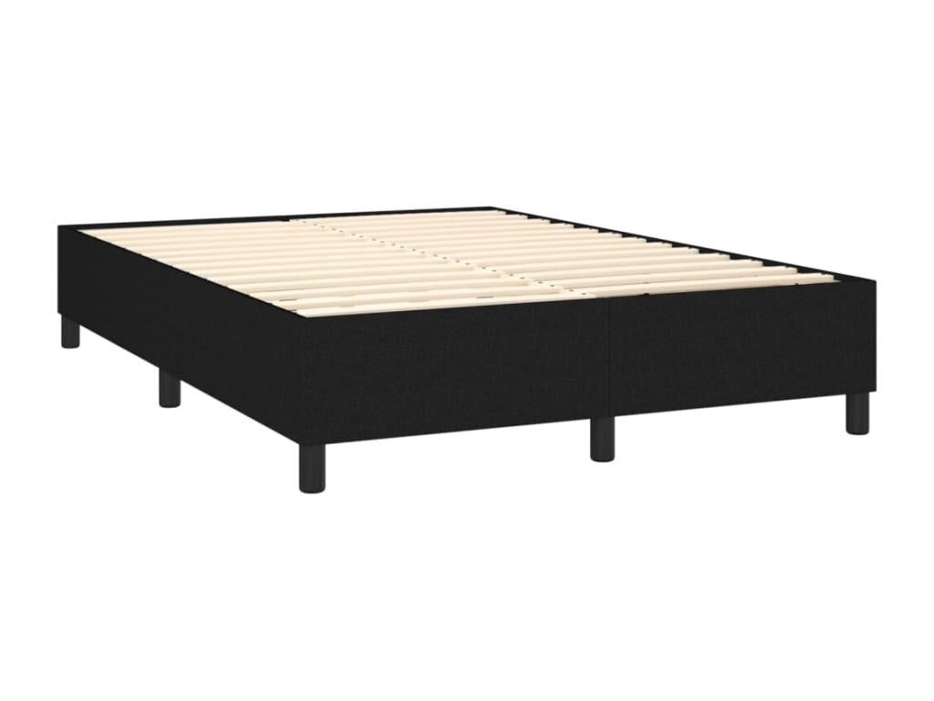 Fabric Slatted Bed Base 140 x 190 - Black