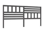 Solid Pine Wood Headboard 186 x 4 x 100 cm - Gray