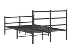 Metal Bed Frame 120 x 190 cm - Black