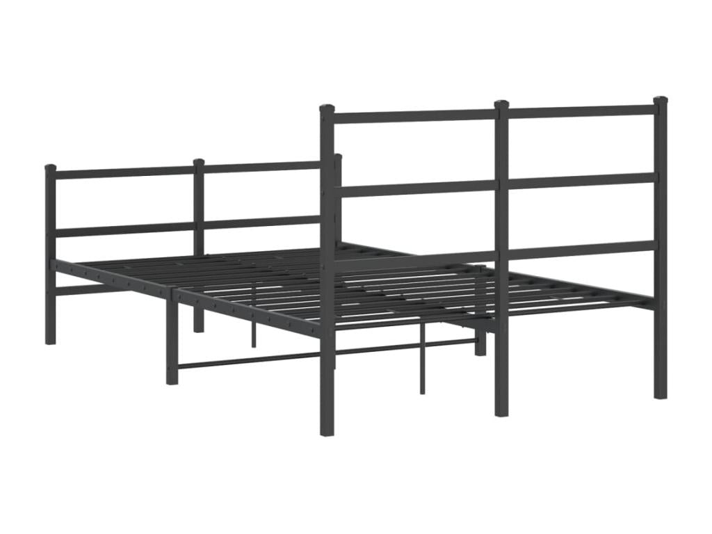Metal Bed Frame 120 x 190 cm - Black