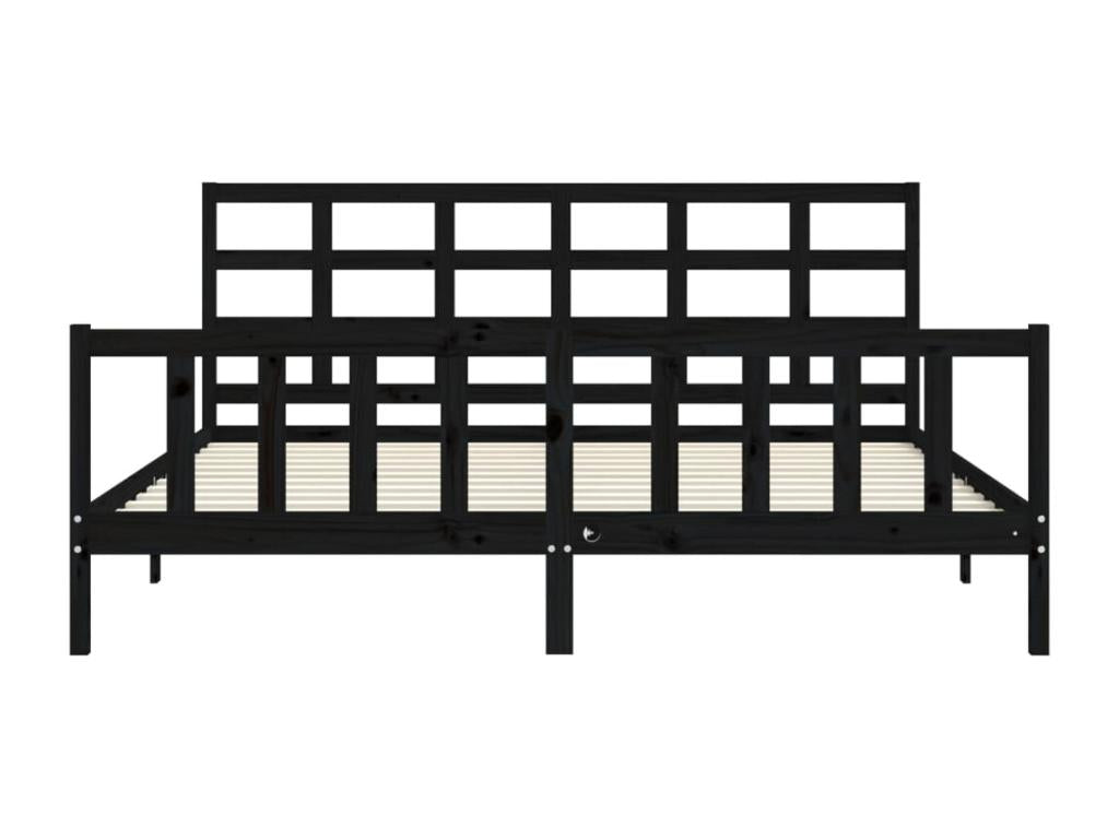 Solid Wood Headboard 200 x 200 - Black