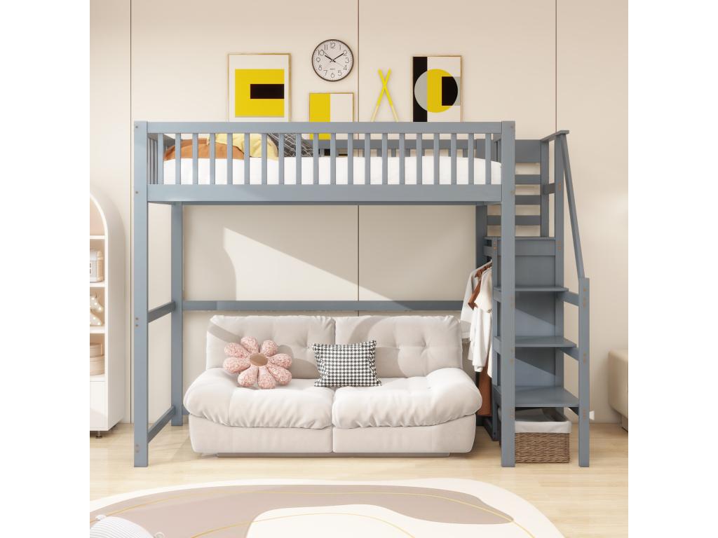 Solid Pine Wood Home Furniture 2 x 90 x 200 cm - Gold