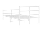 Metal Bed Frame 120 x 190 cm - White
