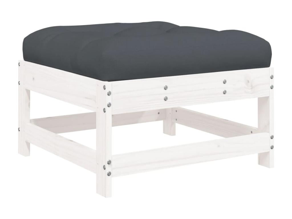 Solid Wood Outdoor Patio Set - White