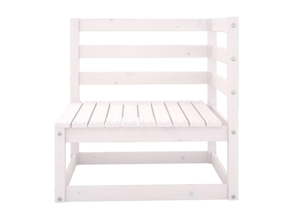 Solid Pine Wood Outdoor Patio Set - White