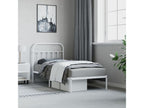 Metal Headboard 90 x 190 cm - White