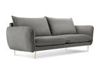 Velvet Sofa 160 x 92 x 95 cm - Light Gray