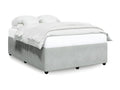 Velvet Bed Frame 140 x 190 cm - Gray
