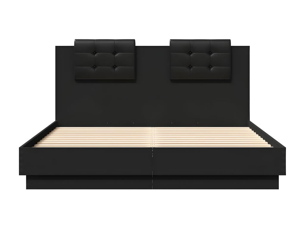 Bed Frame 140 x 200 cm - Black