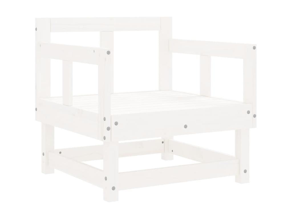 Solid Pine Wood Outdoor Patio Set - White - 188177