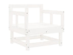 Solid Pine Wood Outdoor Patio Set - White - 188177