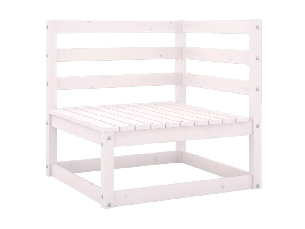 Solid Pine Wood Outdoor Patio Set - White