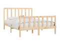 Solid Wood Bed Frame 160 x 200 cm - Brown
