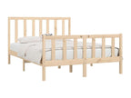 Solid Wood Bed Frame 160 x 200 cm - Brown