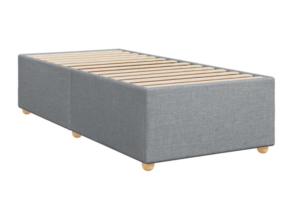 Fabric Slatted Bed Base 90 x 200 cm - Gray - 184239