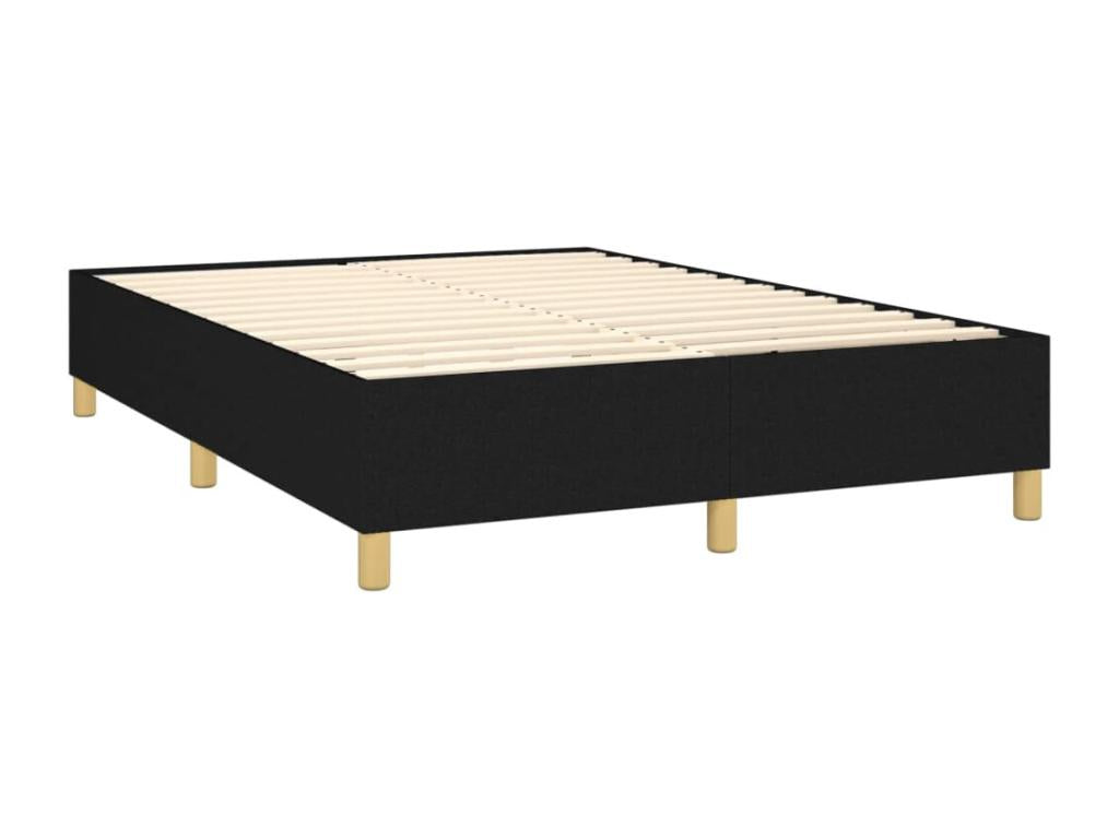 Fabric Slatted Bed Base 140 x 190 cm - Black - 769858