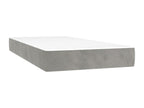 Velvet Slatted Bed Base 100 x 200 cm - Gray
