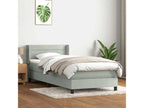 Velvet Slatted Bed Base 90 x 210 cm - Gray
