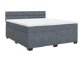 Velvet Slatted Bed Base 180 x 200 cm - Gray