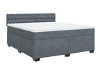 Velvet Slatted Bed Base 180 x 200 cm - Gray