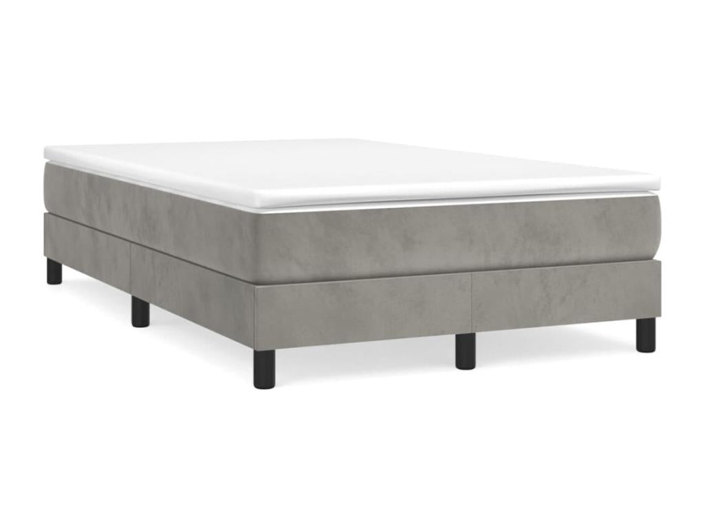 Velvet Slatted Bed Base 120 x 200 cm - Gray - 562222