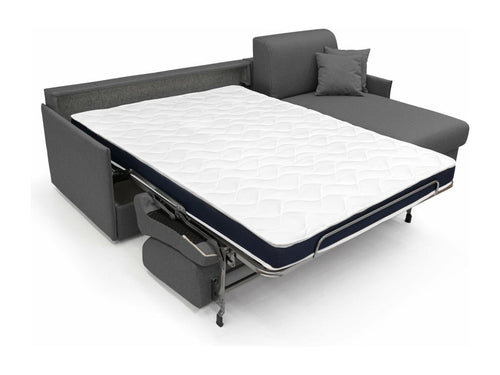 Fabric Sectional Sofa 120 x 197 cm - Black