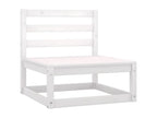 Solid Pine Wood Outdoor Patio Set - White - 525345