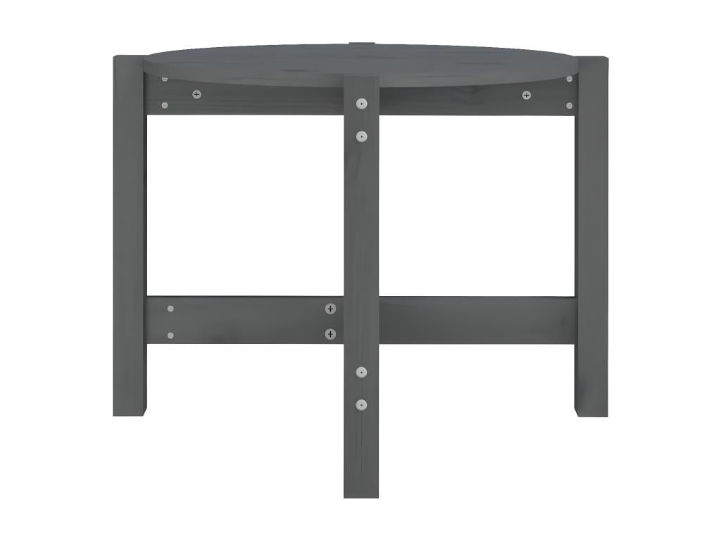 Solid Pine Wood Coffee Table - Gray