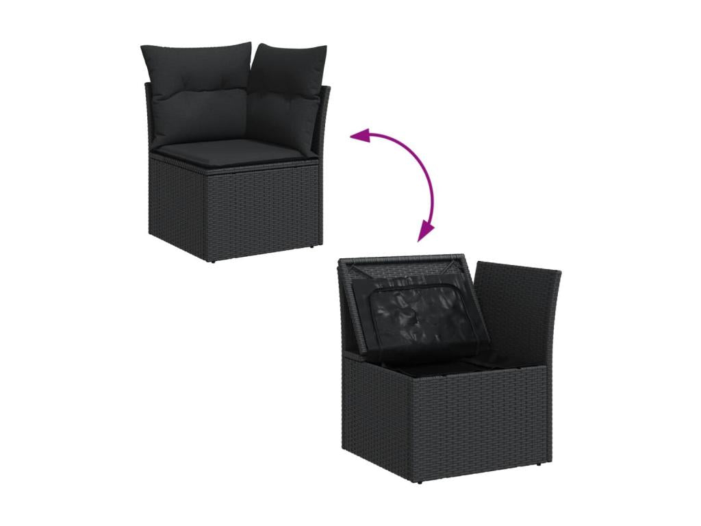 Outdoor Patio Set - Black - 346880
